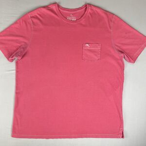 Tommy Bahama Relax High Tide Tee Shirt Men's XL Pink Bali Pocket Casual Basic